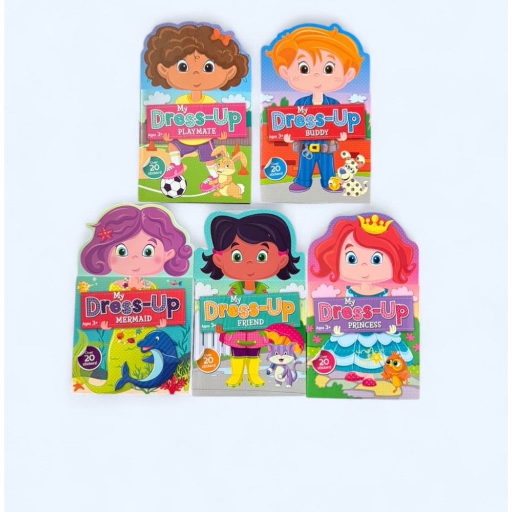 Sticker Activity Book Set with Full-Color Sticker Pages (Set of‎ 5)